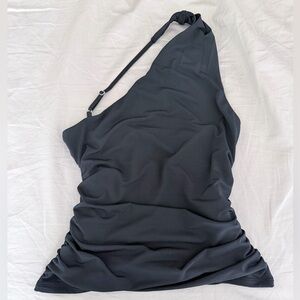 Abercrombie & Fitch Black One-Shoulder Top